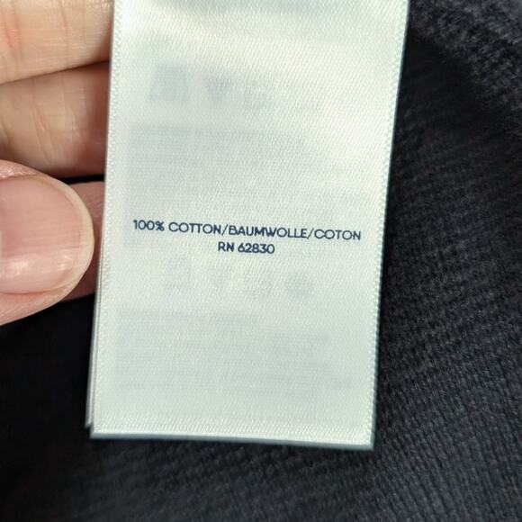 Lands End Cardigan Sweater Mens Small Faded Black Button Front Grandpa Preppy - Picture 4 of 10